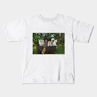 Cute Cats in Basket Kids T-Shirt